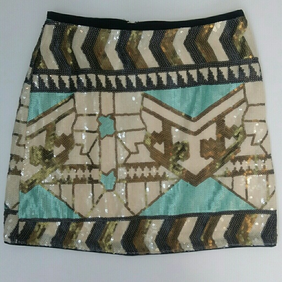 Lush Sequin Mini Skirt - Picture 2 of 7